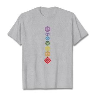 Buddha Gift Casual Colorful Circles Om Mani Padme Hum Pattern Tee T-Shirt