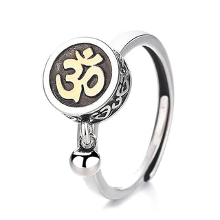 Buddha Gift Natural Om Symbol Adjustable Wealth Men's Ring