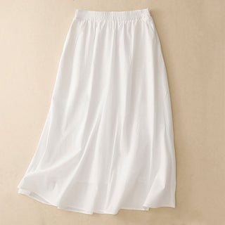 Buddha Gift 2pcs Irregular Button Design Shirt Skirt With Pockets Cotton Clothing Women's Set