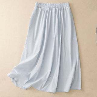 Buddha Gift 2pcs Irregular Button Design Shirt Skirt With Pockets Cotton Clothing Women's Set