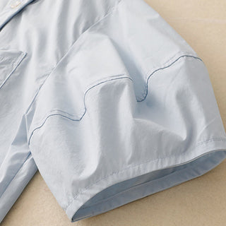 Buddha Gift 2pcs Irregular Button Design Shirt Skirt With Pockets Cotton Clothing Women's Set