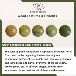 Buddha Gift Green Sandalwood Pixiu Attract Wealth Bracelet