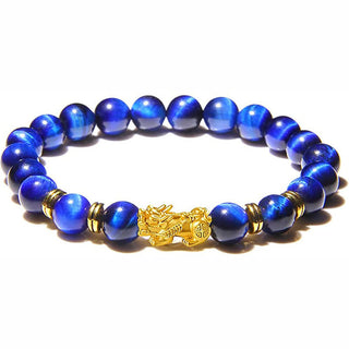 Buddha Gift Various Color Tiger Eye Beads Spacer Beads Pixiu Wealth Courage Bracelet