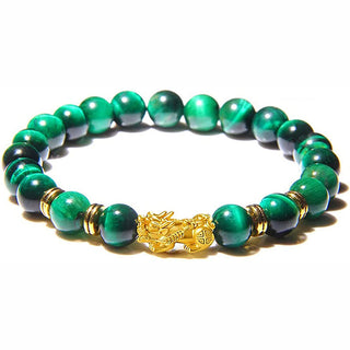 Buddha Gift Various Color Tiger Eye Beads Spacer Beads Pixiu Wealth Courage Bracelet