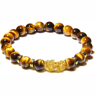 Buddha Gift Various Color Tiger Eye Beads Spacer Beads Pixiu Wealth Courage Bracelet