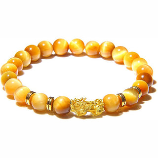Buddha Gift Various Color Tiger Eye Beads Spacer Beads Pixiu Wealth Courage Bracelet
