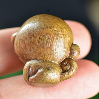 Buddha Gift Green Sandalwood Small Leaf Red Sandalwood Cute Monkey Animals Peace Decoration