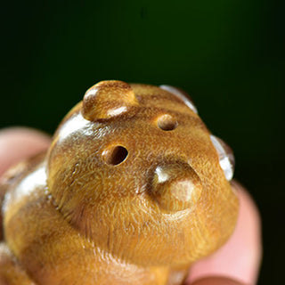 Buddha Gift Green Sandalwood Small Leaf Red Sandalwood Cute Pig Animals Positive Decoration