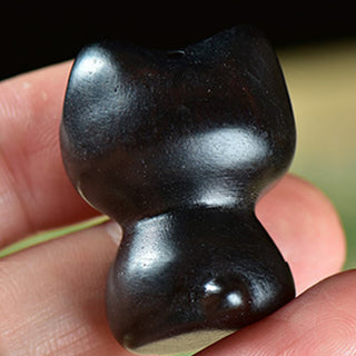 Buddha Gift Ebony Wood Small Leaf Red Sandalwood Cute Cat Animals Calm Decoration