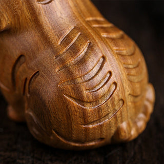 Buddha Gift Green Sandalwood Cute Tiger Animals Positive Decoration