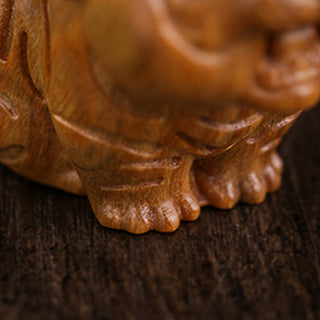 Buddha Gift Green Sandalwood Cute Tiger Animals Positive Decoration