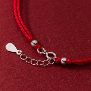 Buddha Gift 925 Sterling Silver Hollow Copper Coin Luck String Bracelet