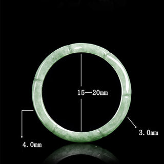 Buddha Gift Natural Bamboo Design Jade Abundance Ring