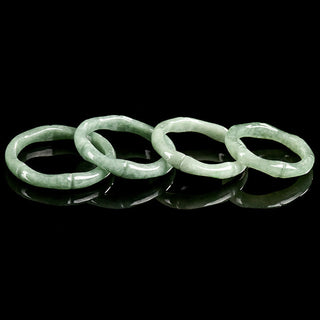 Buddha Gift Natural Bamboo Design Jade Abundance Ring