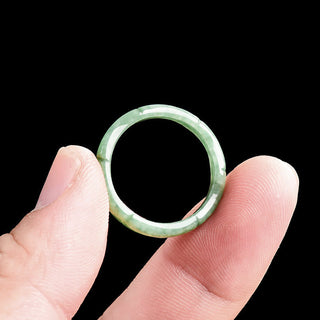 Buddha Gift Natural Bamboo Design Jade Abundance Ring