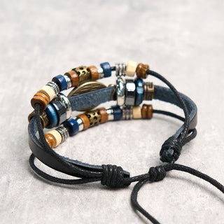 Buddha Gift Tibetan Evil Eye Leather Adjustable Protection Bracelet