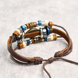 Buddha Gift Tibetan Evil Eye Leather Adjustable Protection Bracelet
