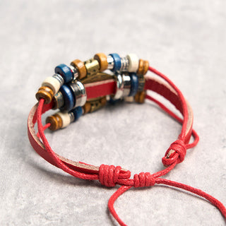 Buddha Gift Tibetan Evil Eye Leather Adjustable Protection Bracelet