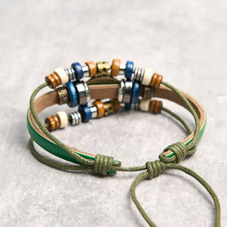 Buddha Gift Tibetan Evil Eye Leather Adjustable Protection Bracelet