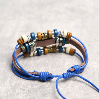 Buddha Gift Tibetan Evil Eye Leather Adjustable Protection Bracelet