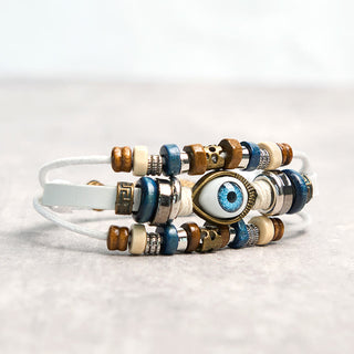 Buddha Gift Tibetan Evil Eye Leather Adjustable Protection Bracelet