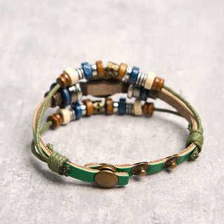 Buddha Gift Tibetan Evil Eye Leather Adjustable Protection Bracelet