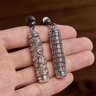 Buddha Gift Copper Fu Character Dragon Pattern Balance Pendant Necklace