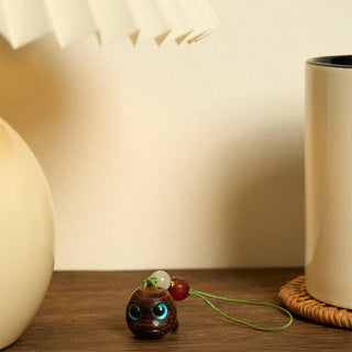 Buddha Gift Rainbow Eucalyptus Dolphin Carved Positive Key Chain Phone Hanging Decoration