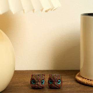 Buddha Gift 2Pcs Mini Rainbow Eucalyptus Dancing Lion Carved Balance Decoration