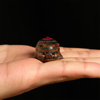 Buddha Gift 2Pcs Mini Rainbow Eucalyptus Pig Carved Positive Decoration
