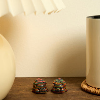 Buddha Gift 2Pcs Mini Rainbow Eucalyptus Pig Carved Positive Decoration