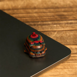 Buddha Gift 2Pcs Mini Rainbow Eucalyptus Pig Carved Positive Decoration