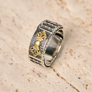 Buddha Gift Vintage Prayer Wheel Om Mani Padme Hum Copper Adjustable Wealth Ring