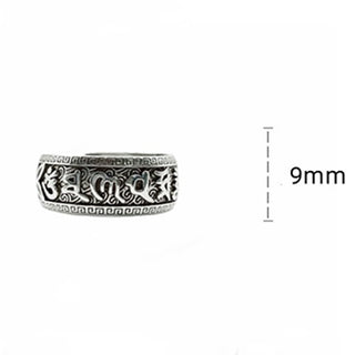 Buddha Gift Om Mani Padme Hum Copper Adjustable Wealth Ring