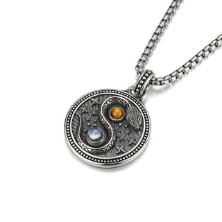 Buddha Gift Snack Yin Yang Symbol Copper Wealth Necklace Pendant