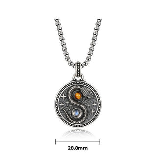 Buddha Gift Snack Yin Yang Symbol Copper Wealth Necklace Pendant