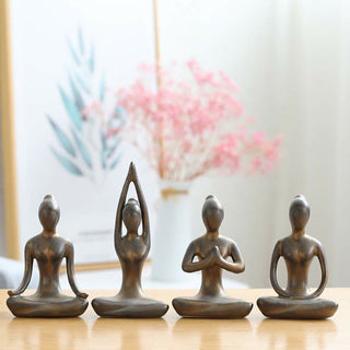 Buddha Gift Abstract Yoga Meditation Exercise Ceramics Spiritual Figurine Sculpture Decoration