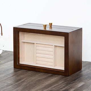 Buddha Gift Retro Solid Wood Jewelry Box Jewelry Storage Box With Drawer