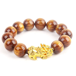 Buddha Gift Lucky Golden Tiger Eye Abundant Pixiu Bracelet