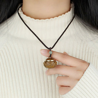 Buddha Gift Tibet Green Sandalwood Rosewood Om Mani Padme Hum Lotus Positive Soothing Necklace Pendant