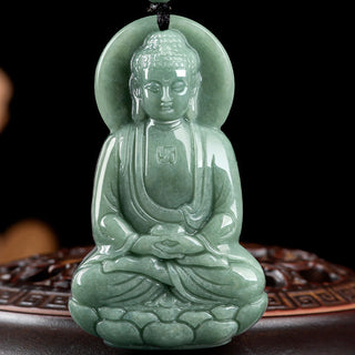 Buddha Gift Amitabha Buddha Jade Amulet Compassion String Necklace