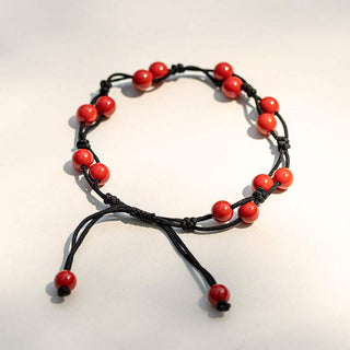 Buddha Gift Red Agate Moss Agate Cinnabar Calm Bracelet