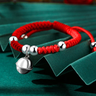 Buddha Gift 925 Sterling Silver Handmade Fu Character Lucky Money Bag Chinese Lock Charm Bell Lotus Copper Coin King Kong Knot Braided Kids Bracelet