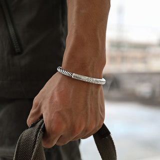 Buddha Gift Tibetan Om Mani Padme Hum Heart Sutra Purity Cuff Bracelet