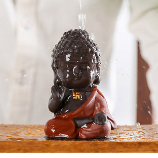 Buddha Gift Small Buddha Serenity Purple Clay Home Desk Decoration