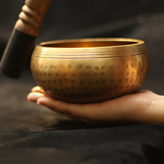 Buddha Gift Tibetan Sound Bowl Handcrafted for Relaxation and Mindfulness Meditation Singing Bowl Set