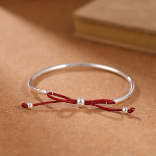 Buddha Gift  925 Sterling Silver Red String Healing Knot Bracelet