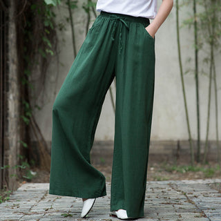 Buddha Gift Plain Wide Leg Pants Dance Women's Yoga Pants With Pockets