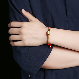 Buddha Gift 999 Sterling Silver Om Mani Padme Hum Luck Red String Bracelet