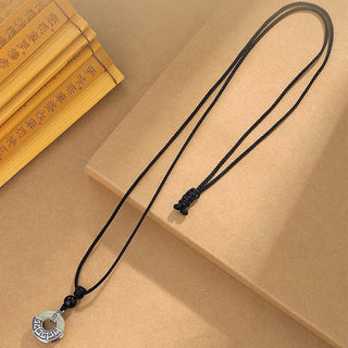 Buddha Gift 925 Sterling Silver Natural Hetian Jade Peace Buckle Prosperity Necklace Pendant